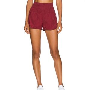 NWT Free People FP Movement The Way Home Shorts in Jasper Red Size Small